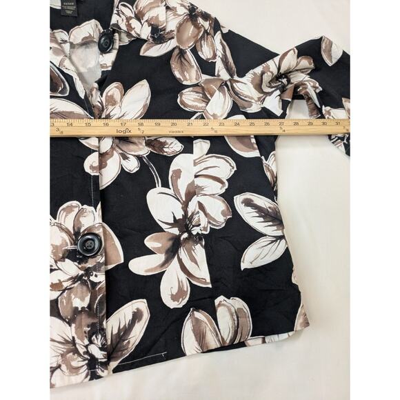 Lane Bryant Women's Plus Size 22/24W Floral Print Cropped‎ Jacket - Picture 7 of 9